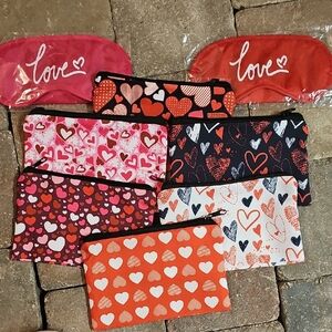 Heart Patterned Pouches and Eye Masks